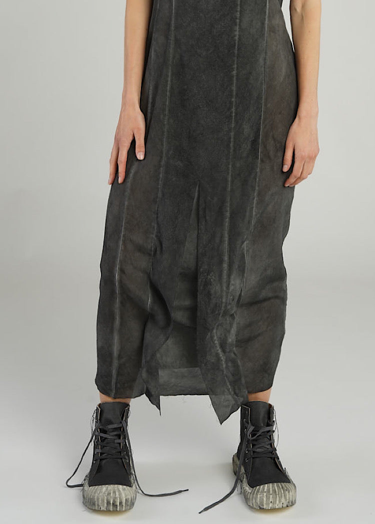 PRE-ORDER RUNDHOLZ DIP DRESS *CHARCOAL 70% CLOUD* (Shown in CHARCOAL CLOUD)