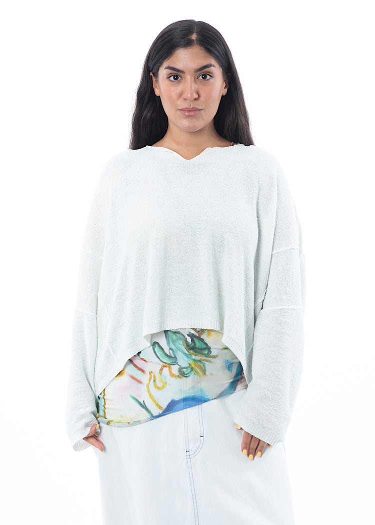 RUNDHOLZ MAINLINE KNITTED PULLOVER * ROSE 10% CLOUD * (Shown in TULIP 10% CLOUD)