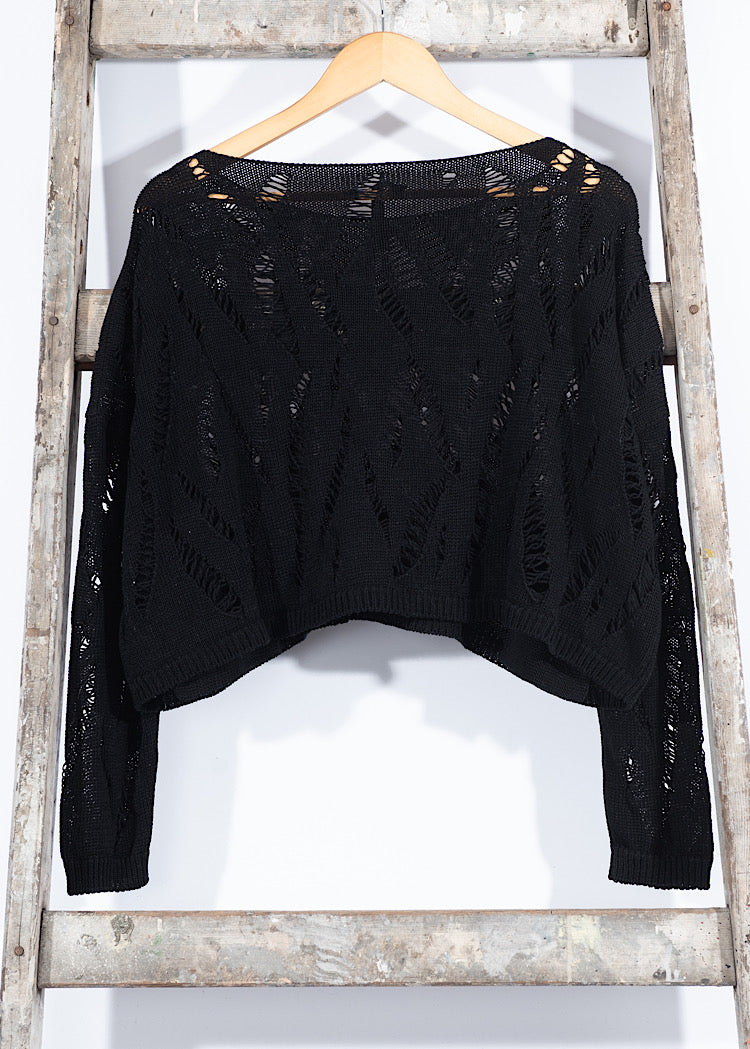 PRE-LOVED SARAH PACINI CROPPED KNITTED PULLOVER