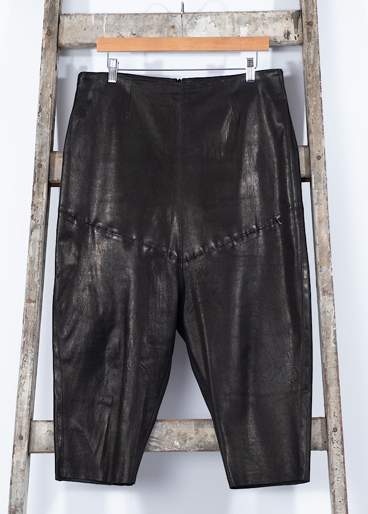 PRE-LOVED SORT AARHUS LEATHER TROUSER