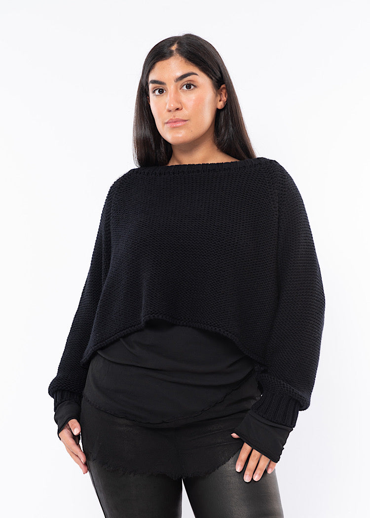 SORT AARHUS CROPPED KNIT