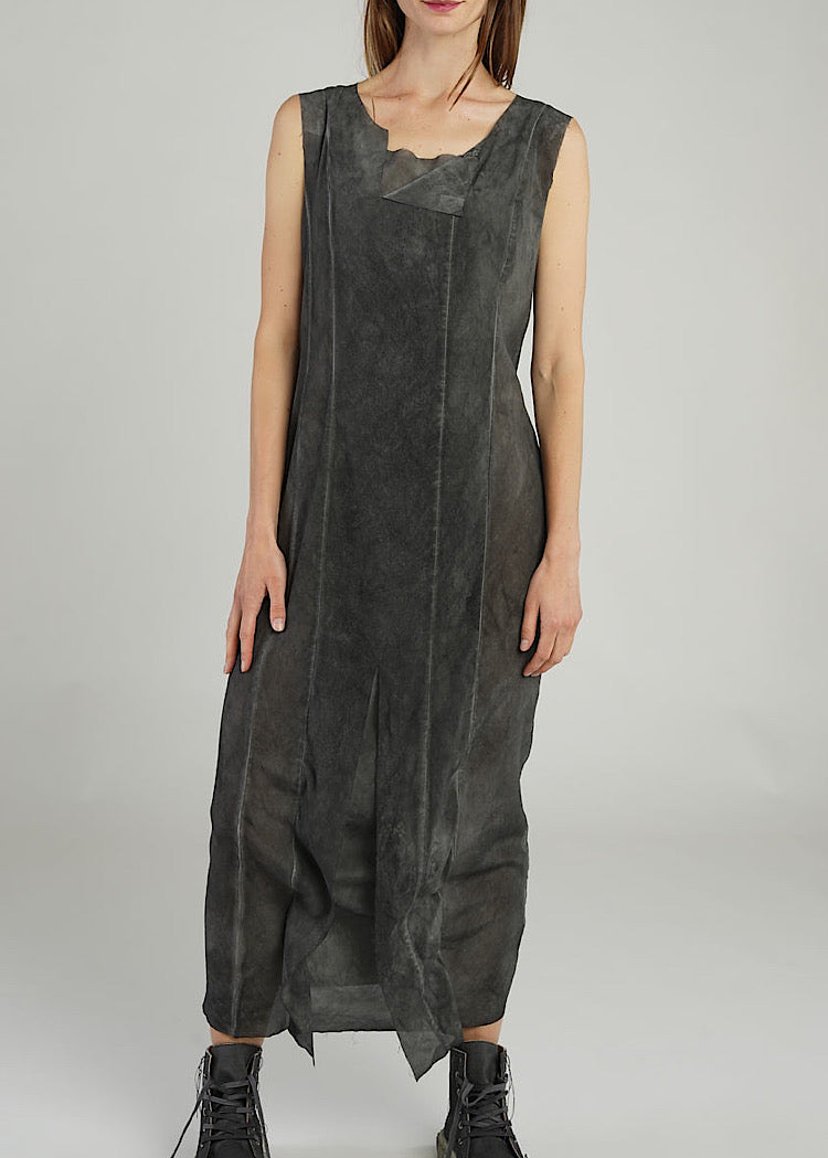 PRE-ORDER RUNDHOLZ DIP DRESS *CHARCOAL 70% CLOUD* (Shown in CHARCOAL CLOUD)
